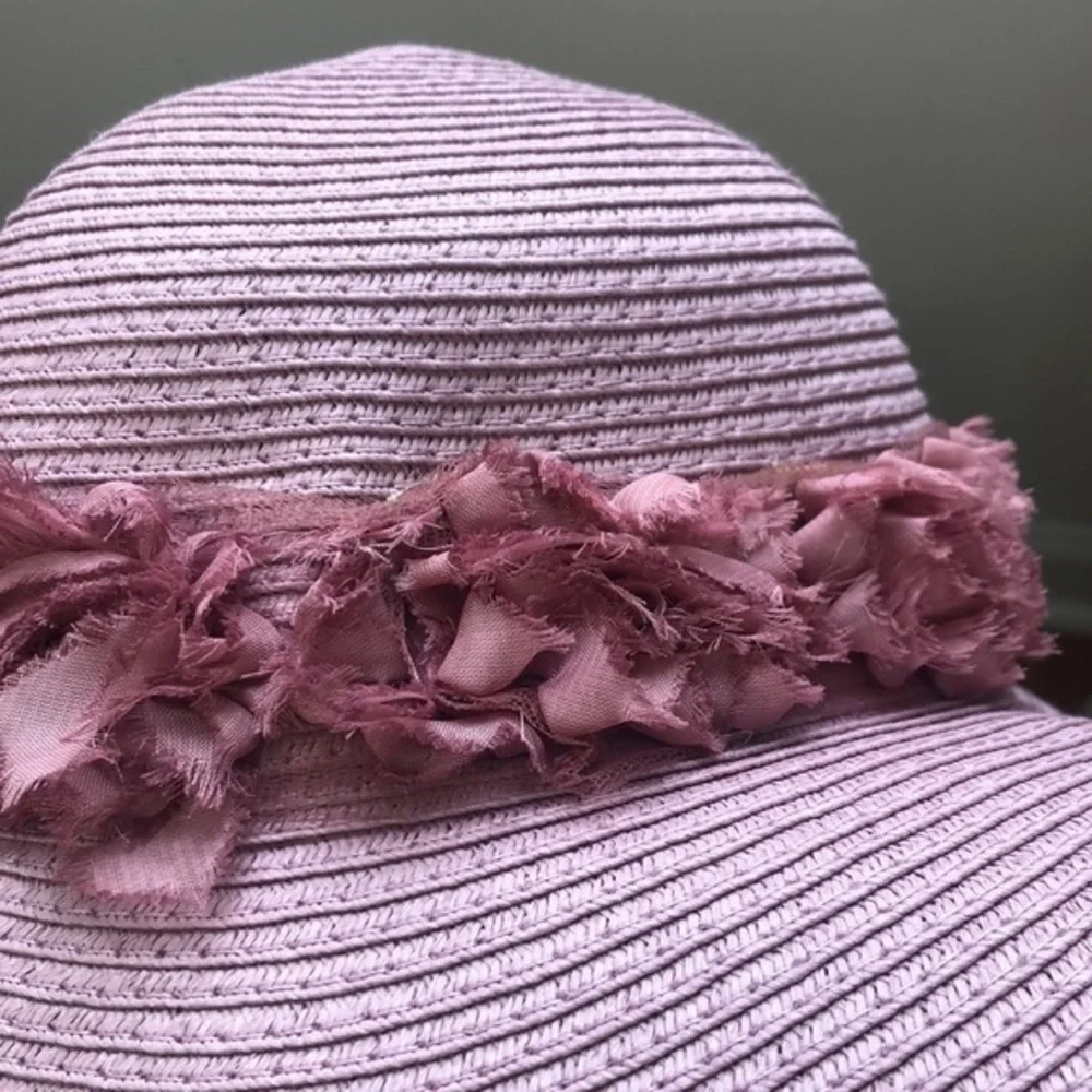 D&Y Floral Band Pale Pink 100% Paper Sunhat